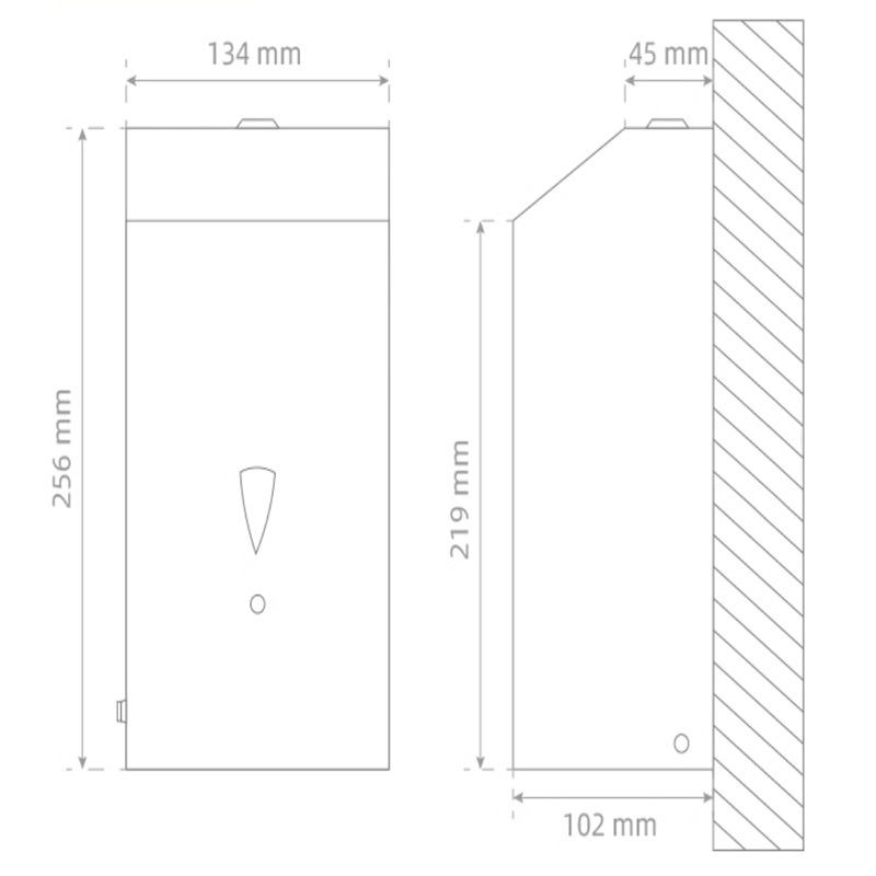 Wall Mounted Stainless Steel 304 Foam Soap Dispenser by Anti-Ligature