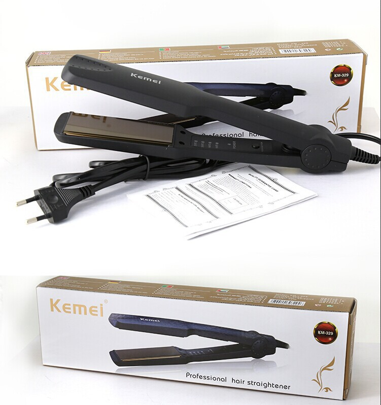 Km-329 Multifunctional Hairdressing Flat Straightening Iron Styling Tools Professional Hair Straightener