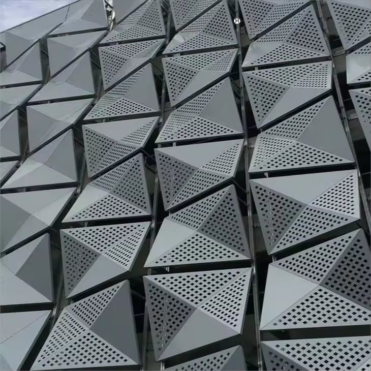 Etal Panel 3D Design Aluminum Carved Solid Panel Cladding System Aluminium Perforated Facade