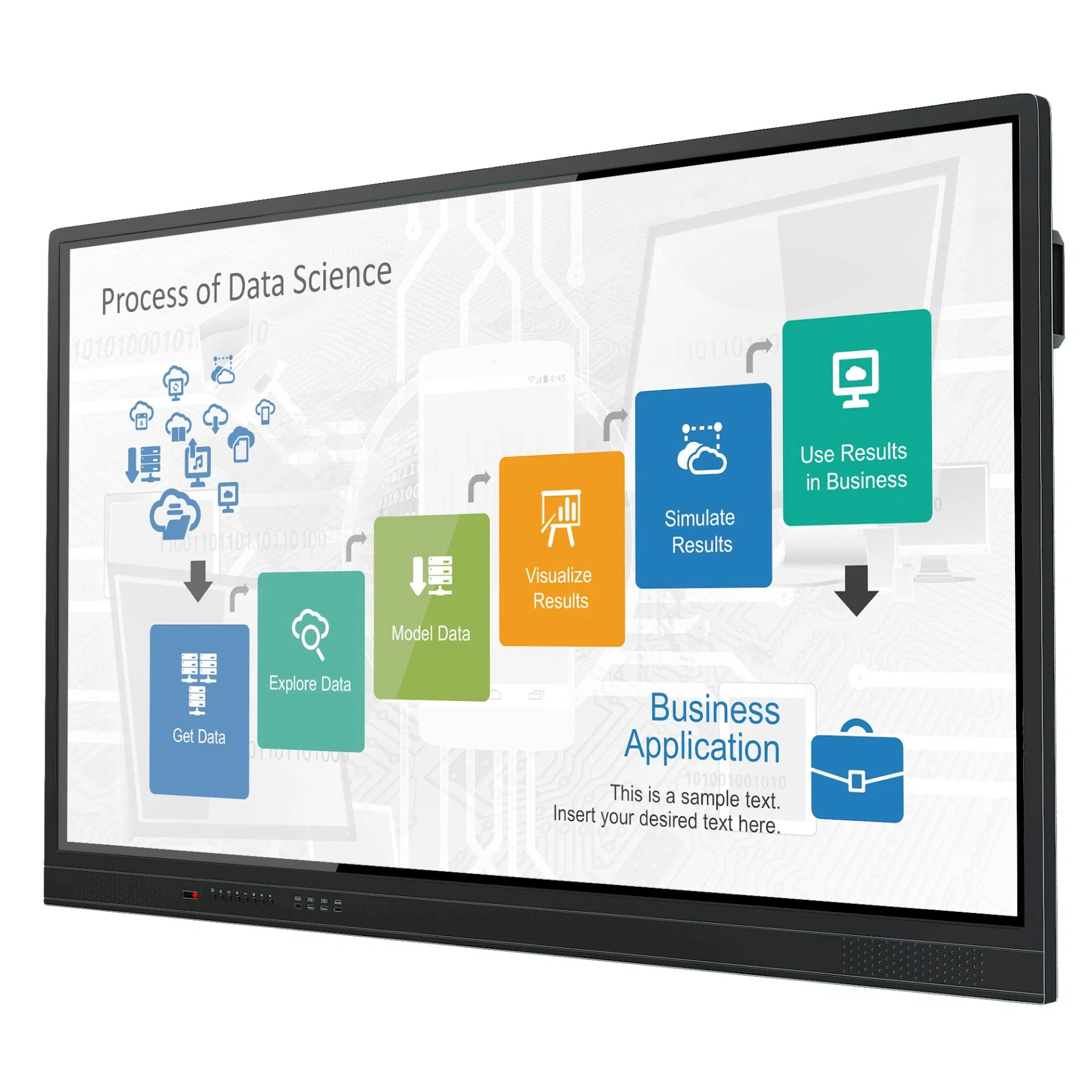 All in One PC Android 7.0 Touch Panel Screen Smart Board 55 65 Inch 86" Interactive Whiteboard with Camera and Microphone