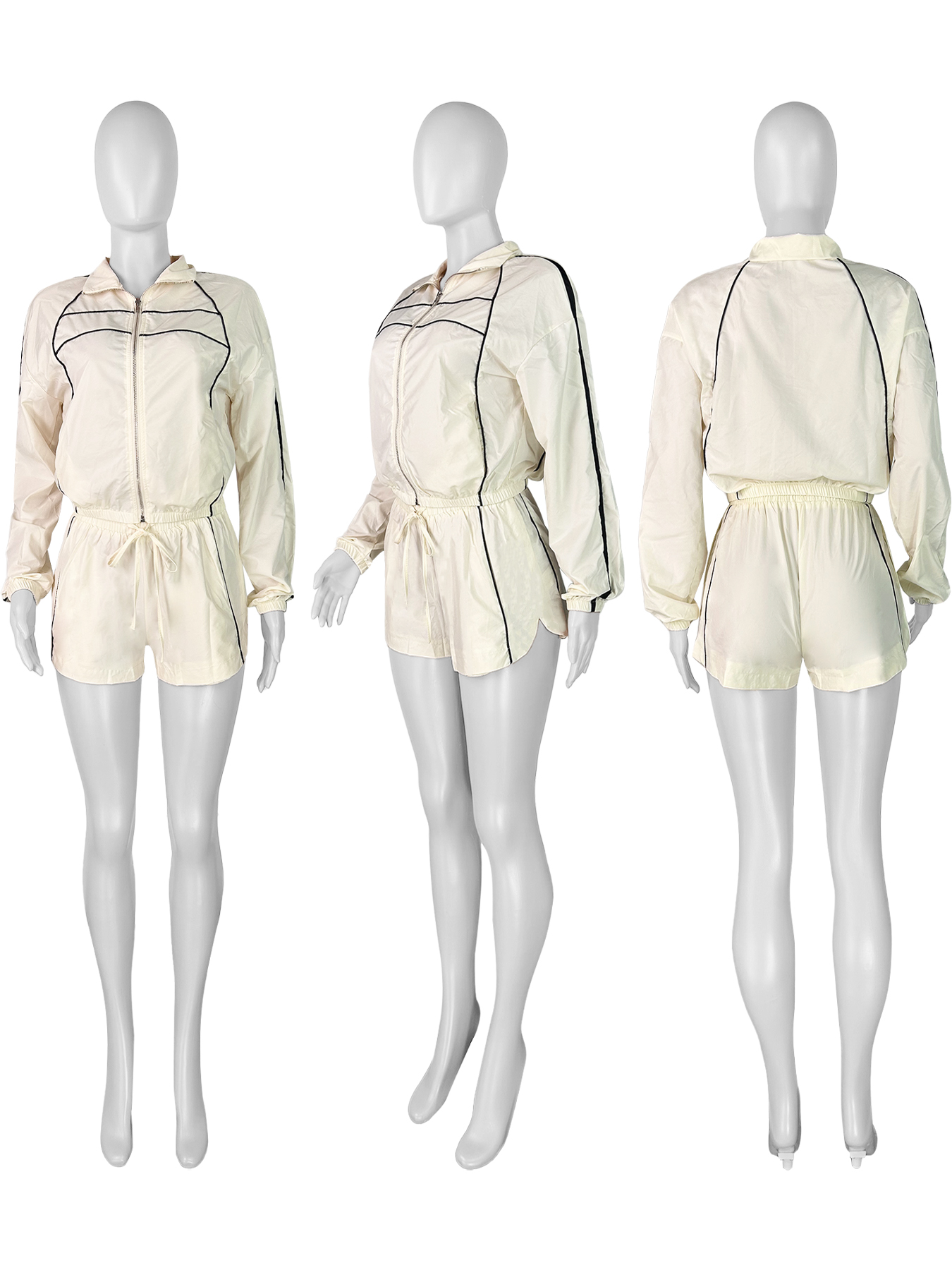 Костюм спортивный женский летний куртка и шорты для бега