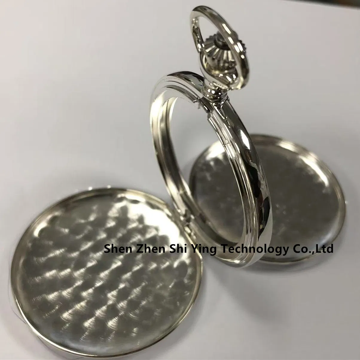 Custom Luxury Men's Fashion Gift 925 Silver Sterling Round Mechanical Skeleton Automatic Pocket Watch