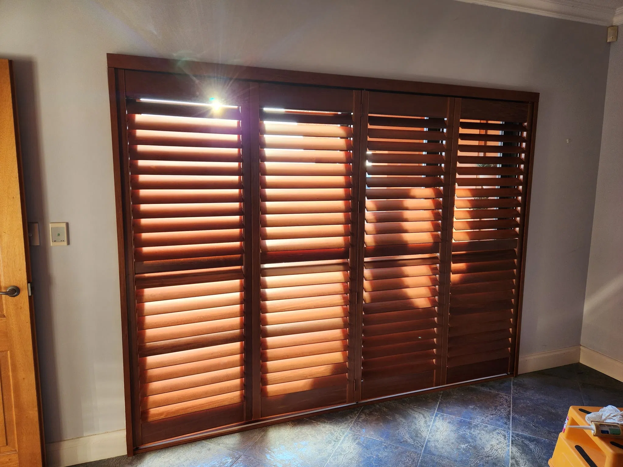 Sliding Bi-Fold Shutters Can Be Folded Back Along The Track