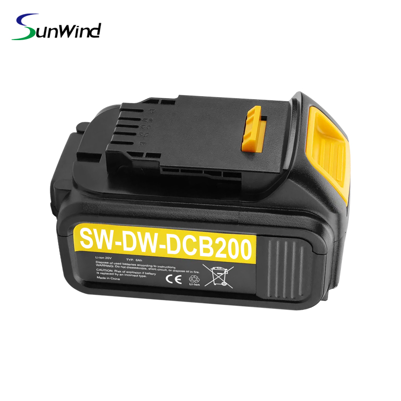 Power Tool Battery Compatible with Dewalt Dcb200 20V 6ah Li-ion Battery