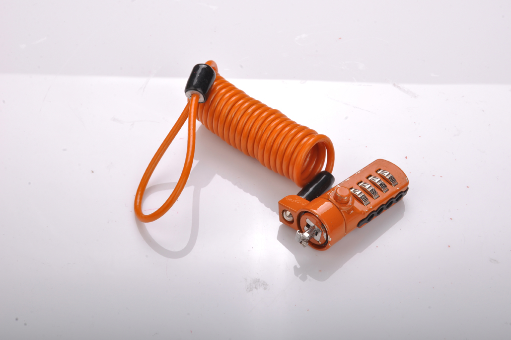 Chain 4-Digits Dual-Mechanism Computer Security Cable Lock for Tablets