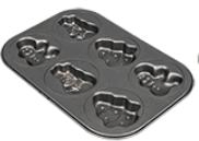6cups Bear Muffin Pan, Yl-A26 Carbon Steel 31X22X2.5cm