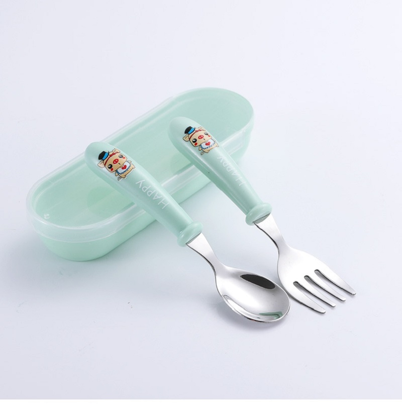 Baby Easy Grip Fork and Spoon Set with Storage Case Esg14164