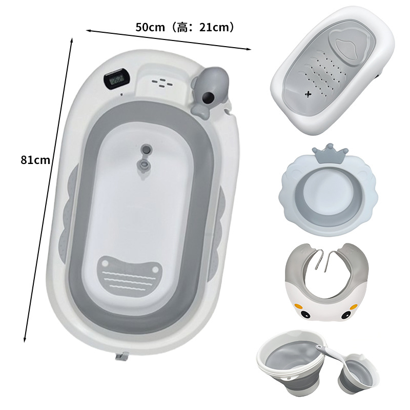 Детская ванночка складная 6 в 1 с термометром и сиденьем