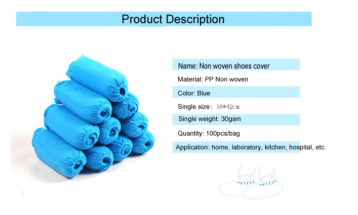 Disposable PE/PP /Smsantistatic Shoe Cover with ISO/CE Certification
