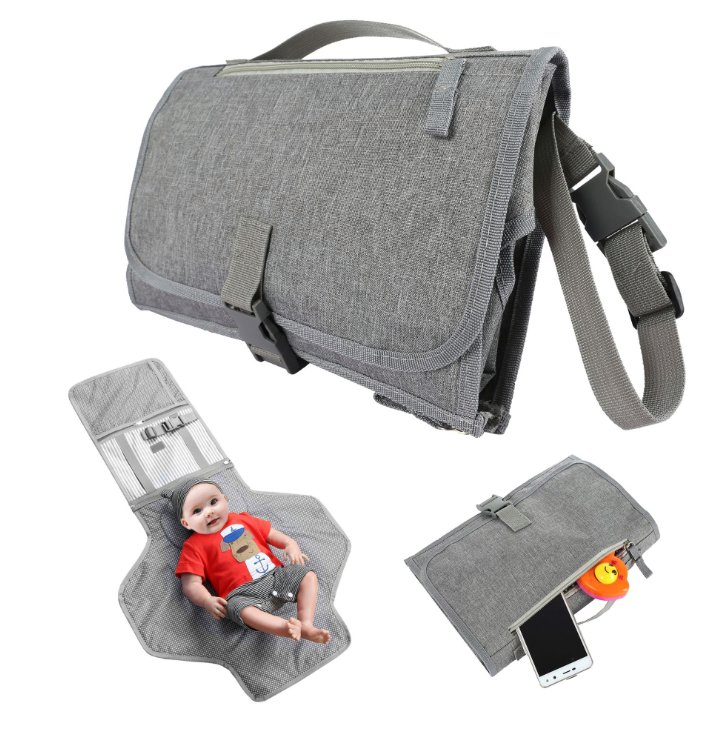 Portable Mummy Change Mat Foldable Baby Carry Handle Diaper Changing Pad