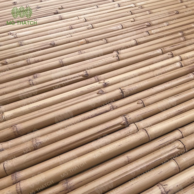 Maintenance Artificial Bamboo Fence Outdoor Lifespan More Than 20 Years Fake Plastic Bamboo Fence
