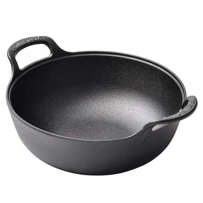 Чугунный казан с крышкой, 34-37 см