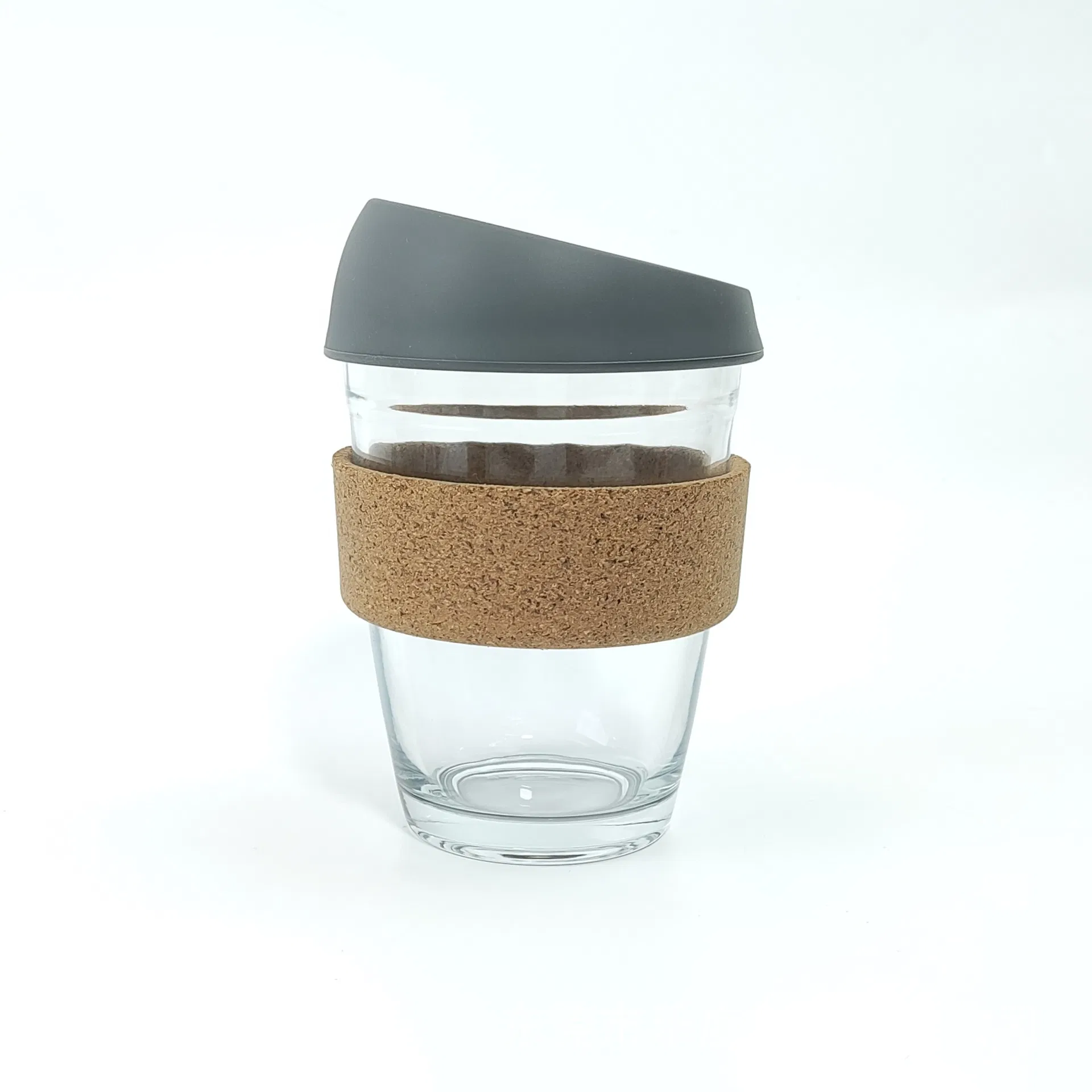 BPA Free 350ml Reusable Cute Mug with Cork Reusable Glass Coffee