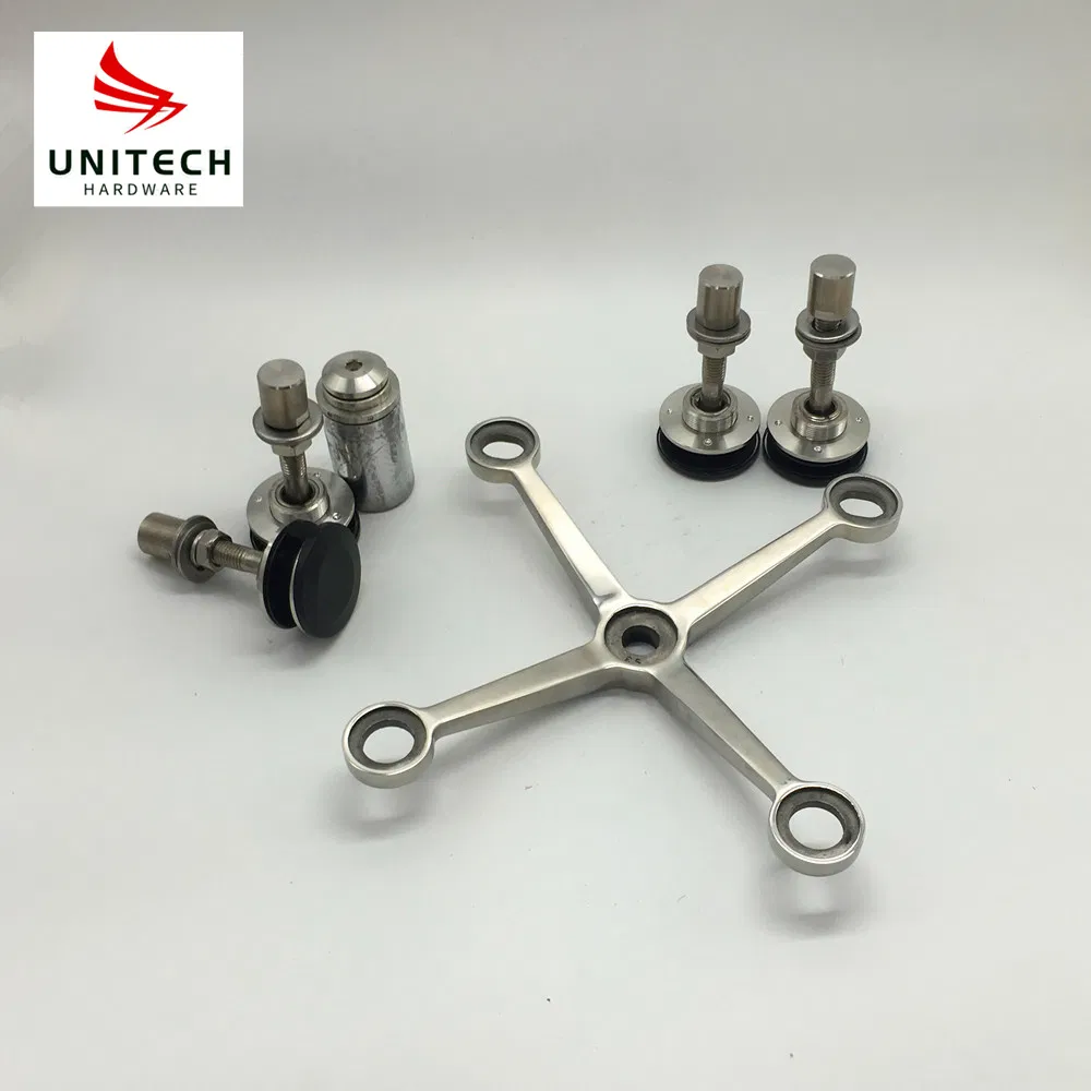 Stainless Steel Glass Spider Fitting Universal Joint Glass Curtain Wall Railing Connector