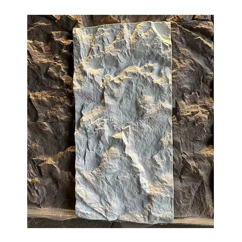 Artificial Board Mountain Rock Design Indoor PU Faux Stone Wall Panel Polyurethane