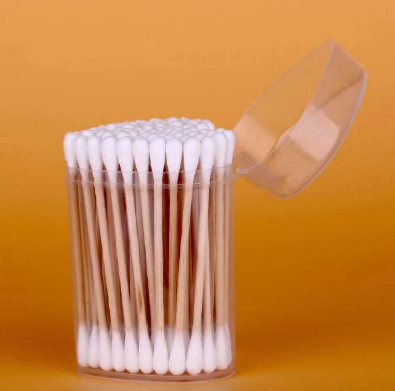 100% Eco Friendly Travel Ear Cleaning Q Tip Cotton Swab
