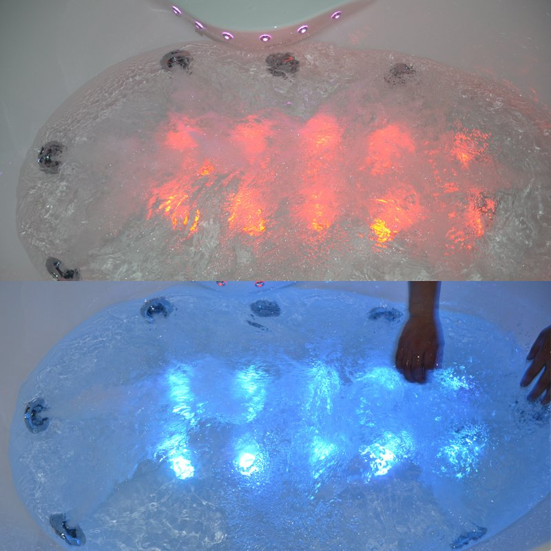 Modern with Surrounding LED Lights Premium Hotel Massage Acrylic Bathtub