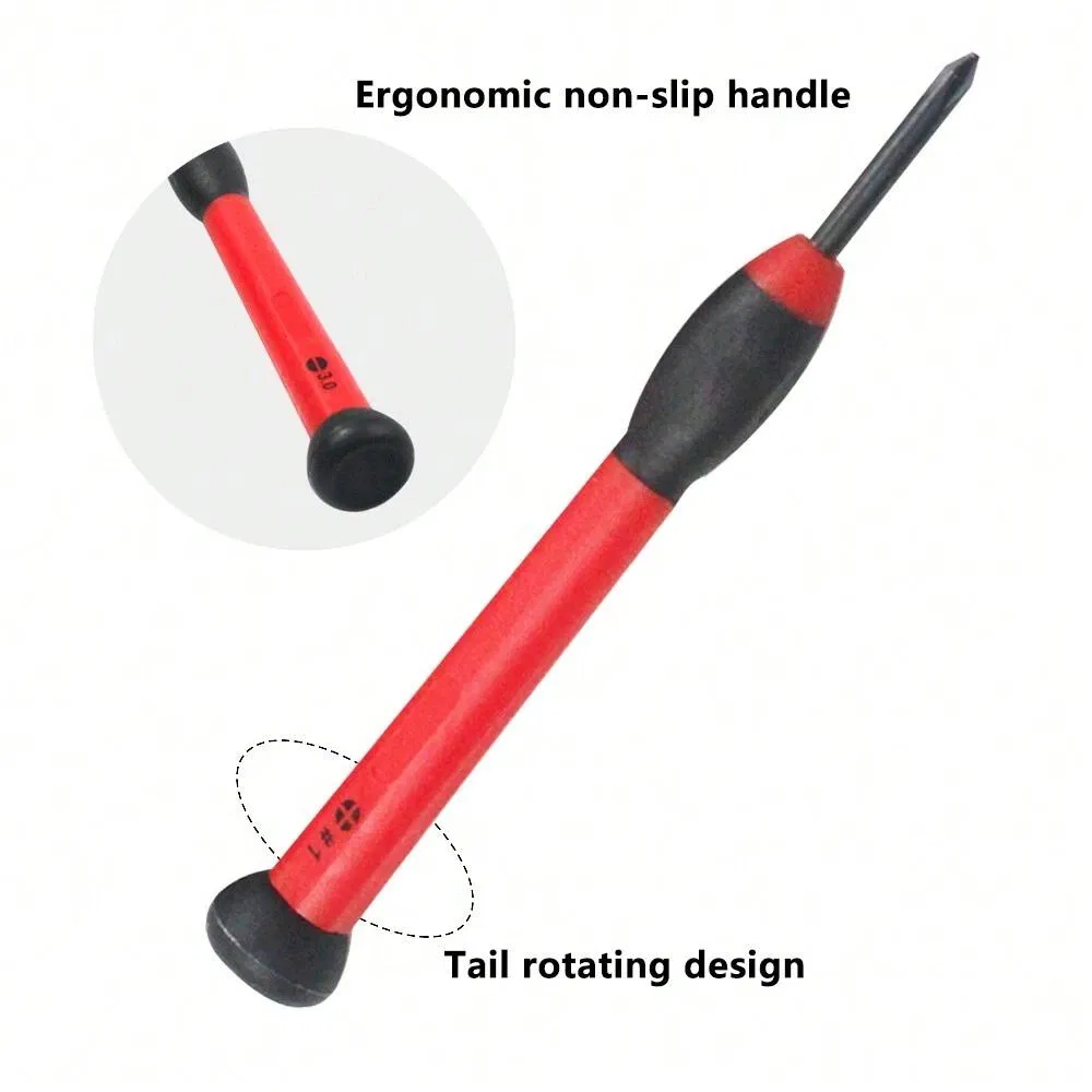 Mini Repair Screwdriver Kit with 6 Different Size Flathead and Philips Screwdrivers, Perfect for Eyeglass, Watch, Jewelers