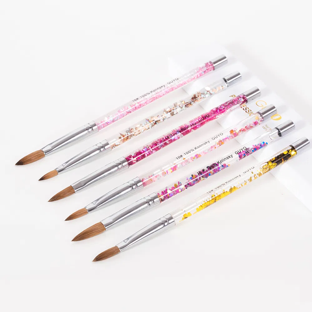 Guyo Hot Selling Six Colors Kolinsky Liquid Acrylic Nail Brush