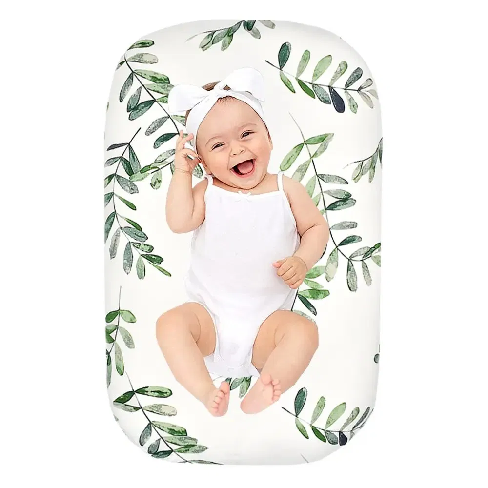 Custom Breathable Baby Lounger Cover Bamboo Breathable Removable Infant Bassinet Nest Cover