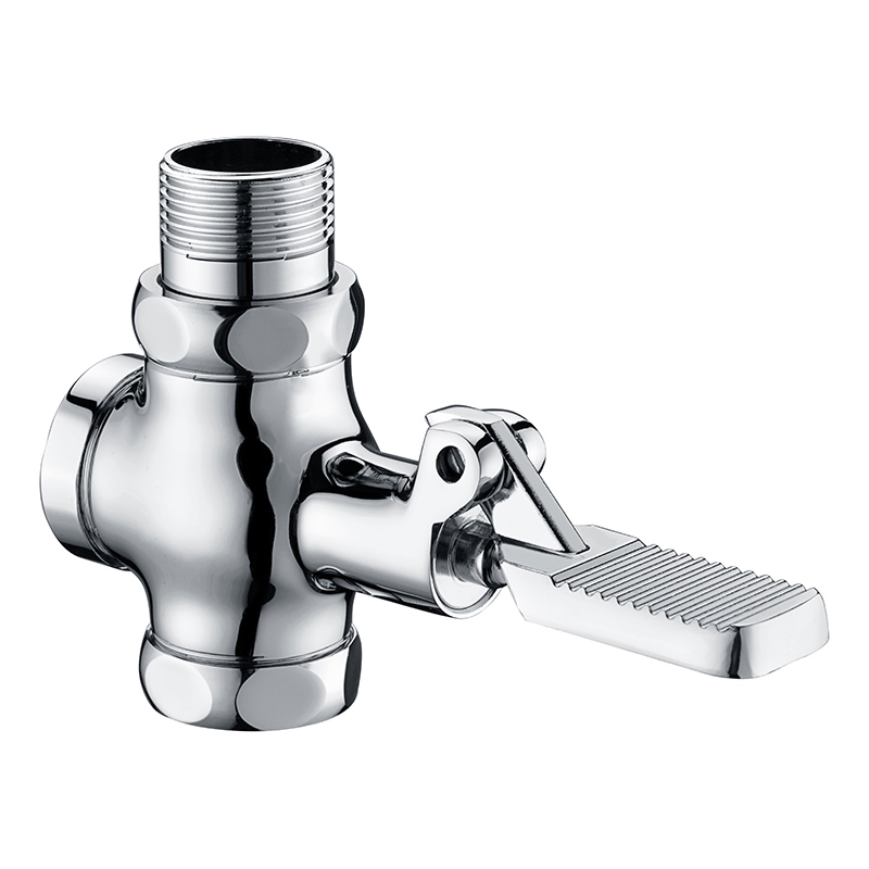 Pedal Operated Brass Flush Valve with Chrome Plated