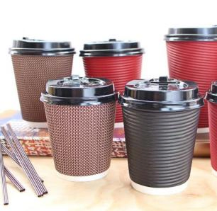 Одноразовый бумажный стакан 8oz для кофе и напитков