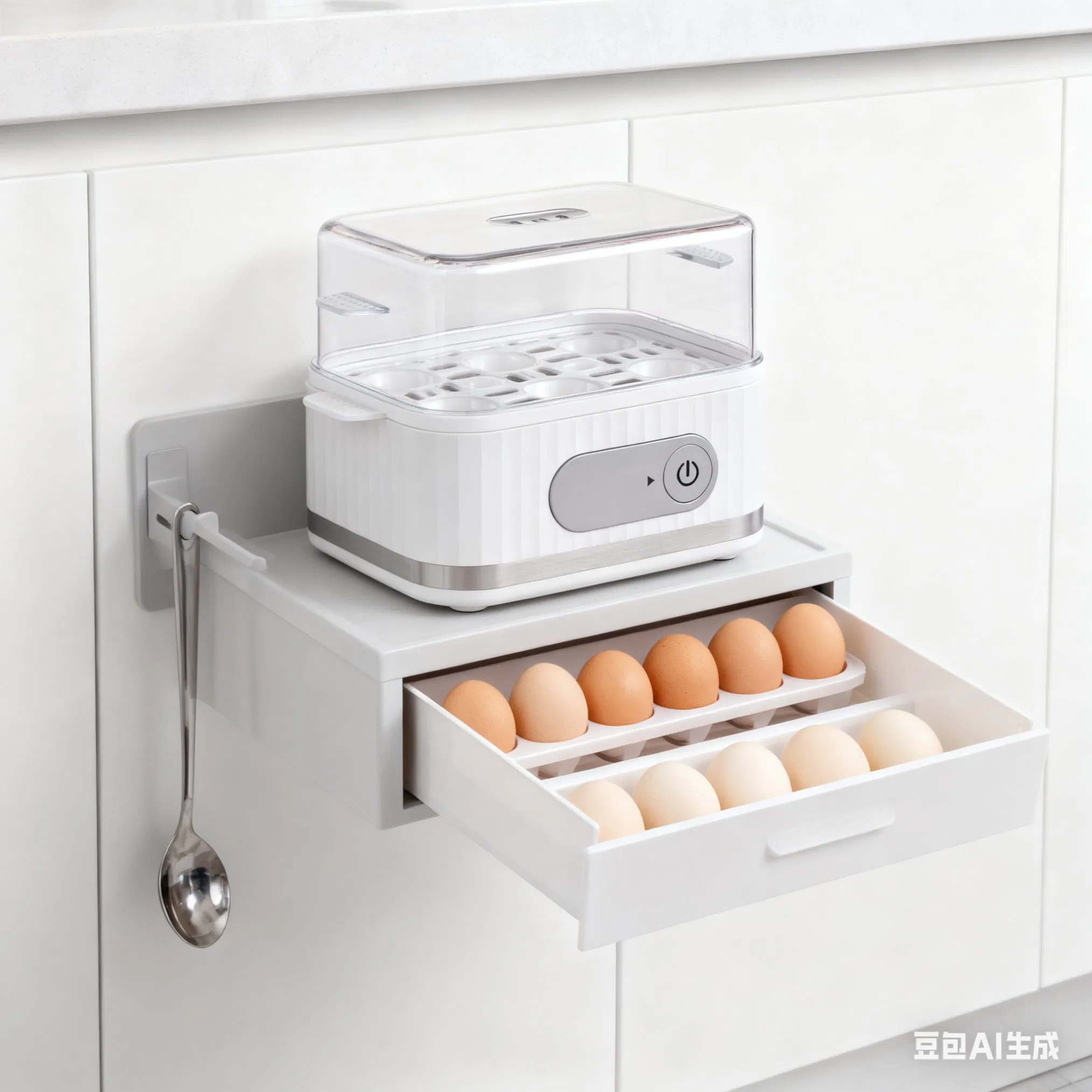 Efficient 6-Egg Mechanical Egg Boiler with Timer 400W Power Source