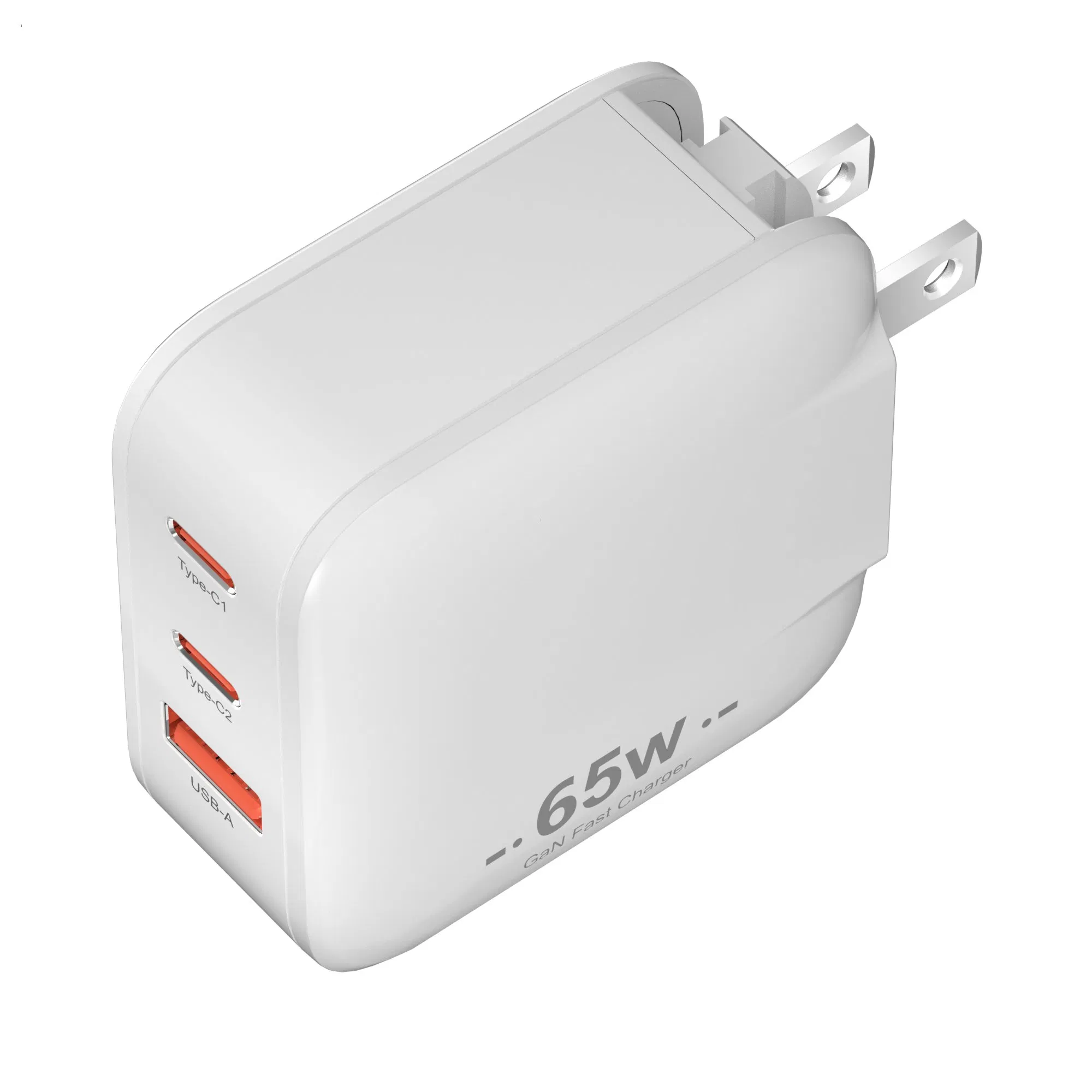 GaN зарядка 65W PD3.0 с USB-C, быстрая для телефона и ноутбука