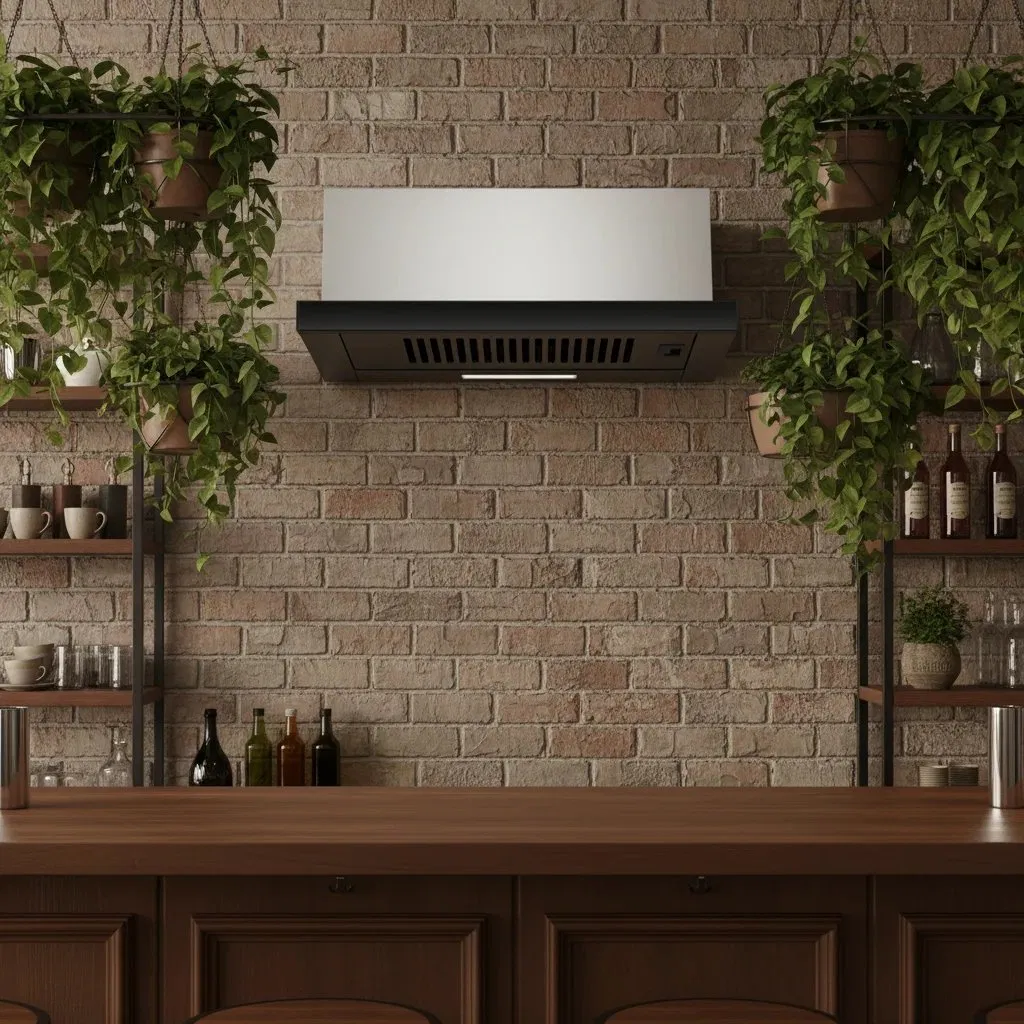 Telescopic Hood Sliding Kitchen Chimney Built in Range Hood Copper Motor