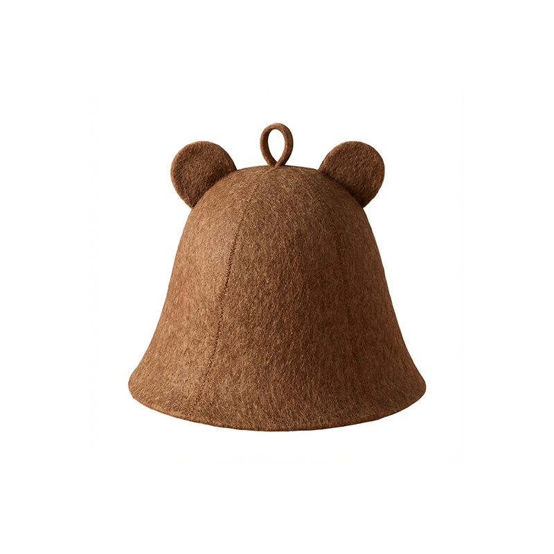 Temperature-Regulating Wool Felt Sauna Hat with Moisture-Wicking Technology