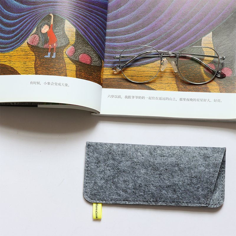 Anti-Scratch Eyewear Case Portable Felt Glasses Pouch for Men and Women Protective Sunglasses Bag