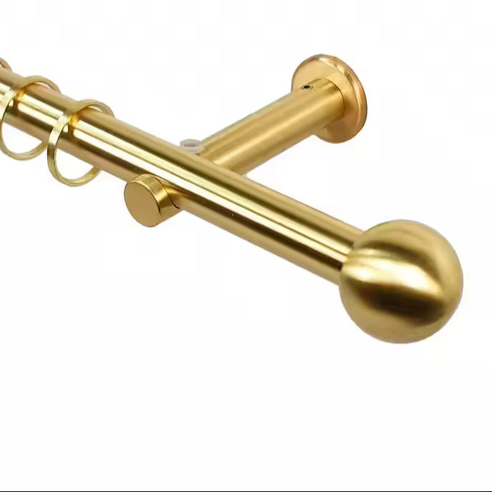 Heavy Duty Commercial Curtain Rod System Adjustable Reinforced Poles Office Conference