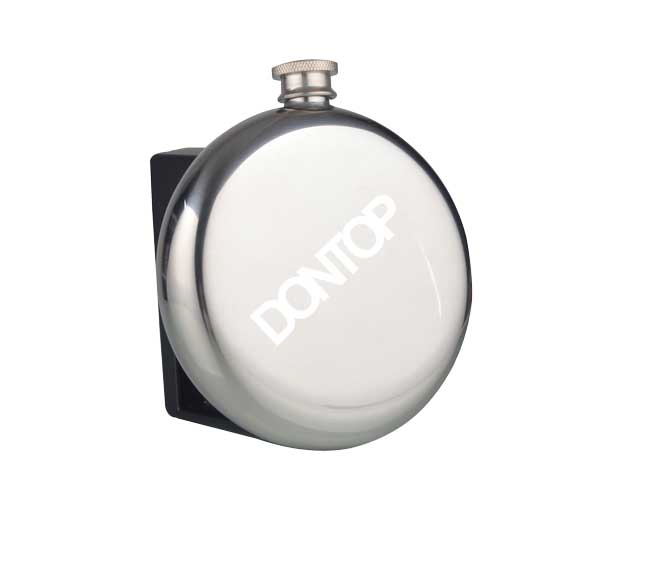 Hot-Sale Stainless Steel 6oz Round Hip Flask with Mirror Polishing
