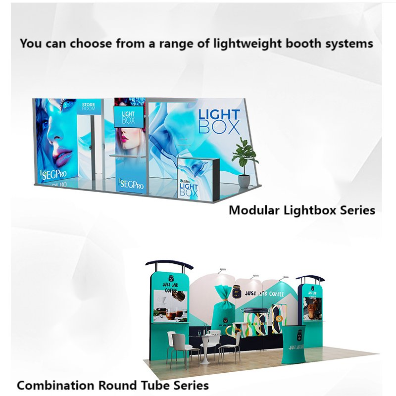 Customizable Lightweight and Modular Exhibition Display Light Box Combined Booth