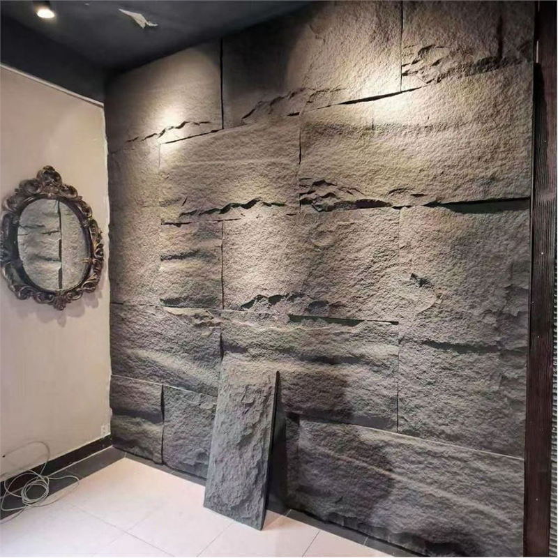 PU Artificial 3D Stone Foam Panels for Interior Exterior Wall Cladding Waterproof Plastic Stone Wall Moulding Sheets for Hotels