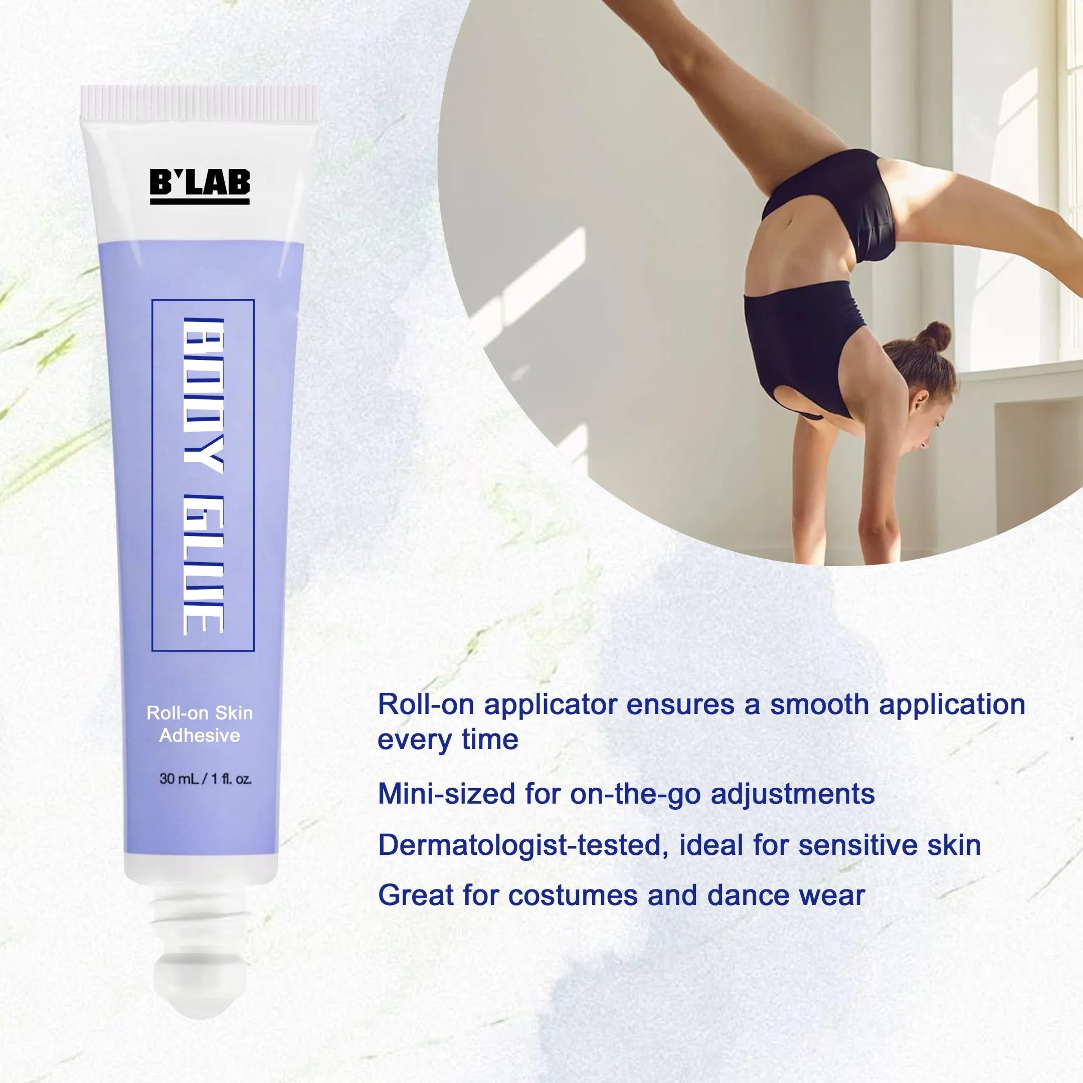 Body Adhesive Roll on Glue to Hold Clothes for Body Skin Safe