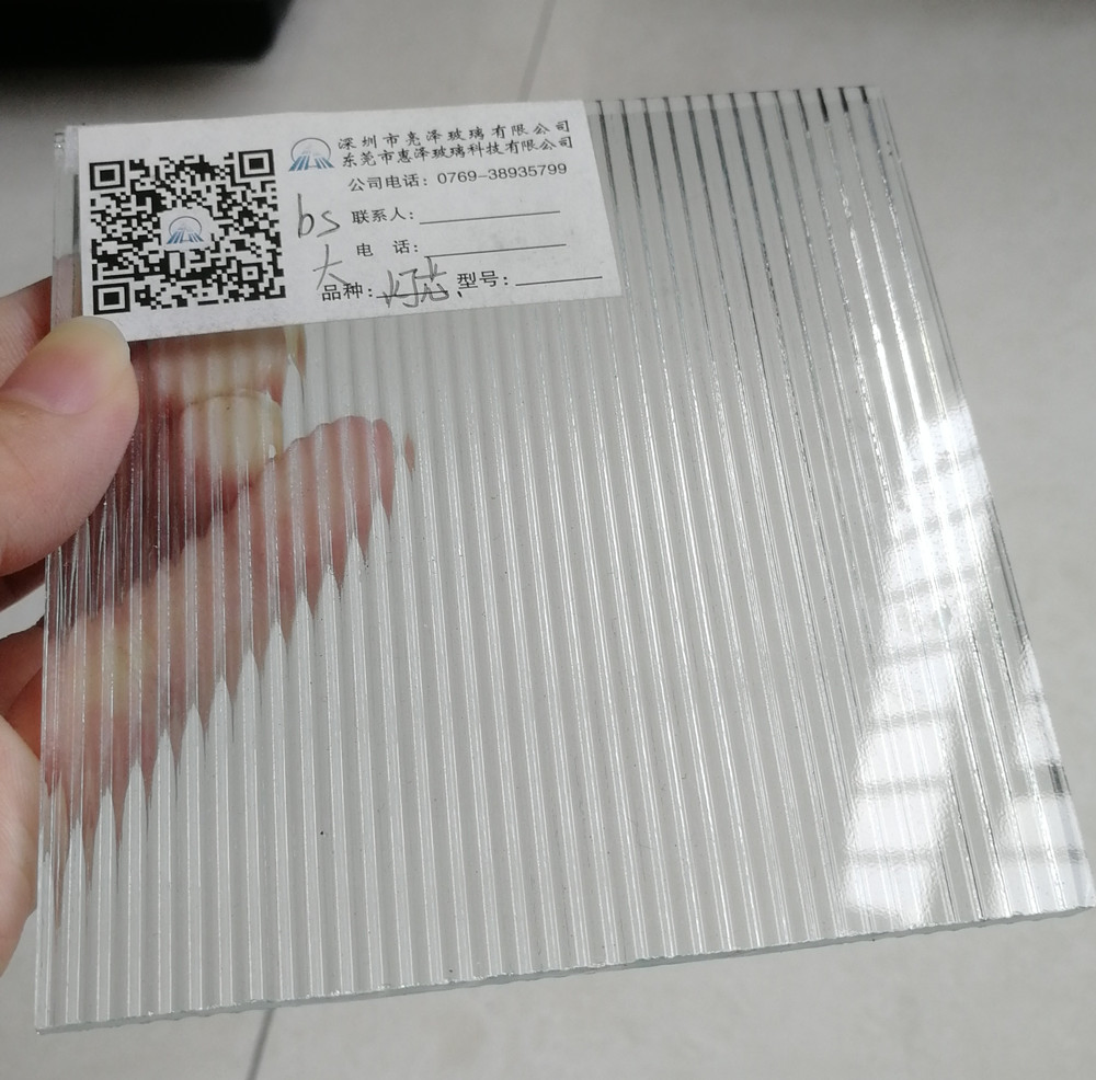 5/6/8/10mm Low Iron Fine Flute Ribbed Patterned Glass for Partition