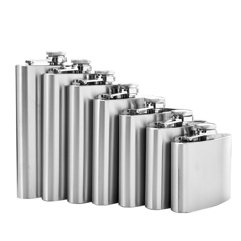 Wholesale Whisky Wine Pot Alcohol Bottle Portable Pocket 1-18 Oz Stainless Steel Hip Flask