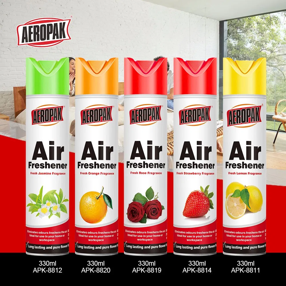 Aeropak 330ml Aerosol Lemon Scent Multipurpose Freshener Portable Sports Space Odor Removal Spray