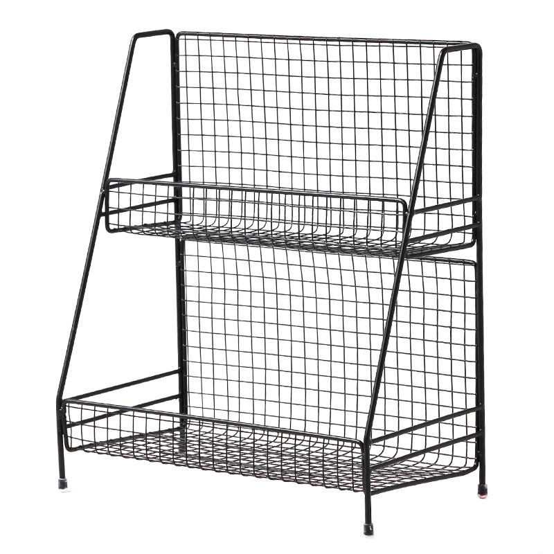 Factory Wholesale Price Japanese Iron Multifunctional Tabletop Cosmetic Storage Rack Makeup Organizer