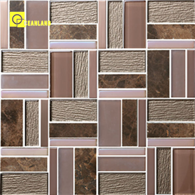 China Elegant Crystal Glass Mosaic Tiles in Factory