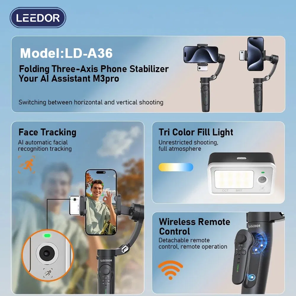 Стабилизатор-монопод Leedor LD-A36 с 3-осевым гироскопом