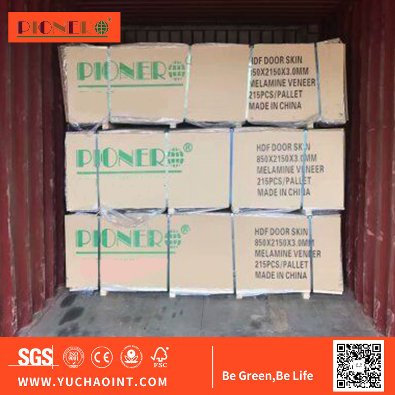 Factory Price Oak Veneer Hardboard HDF Molded Laminate Door Skin, Melamine Door Skin