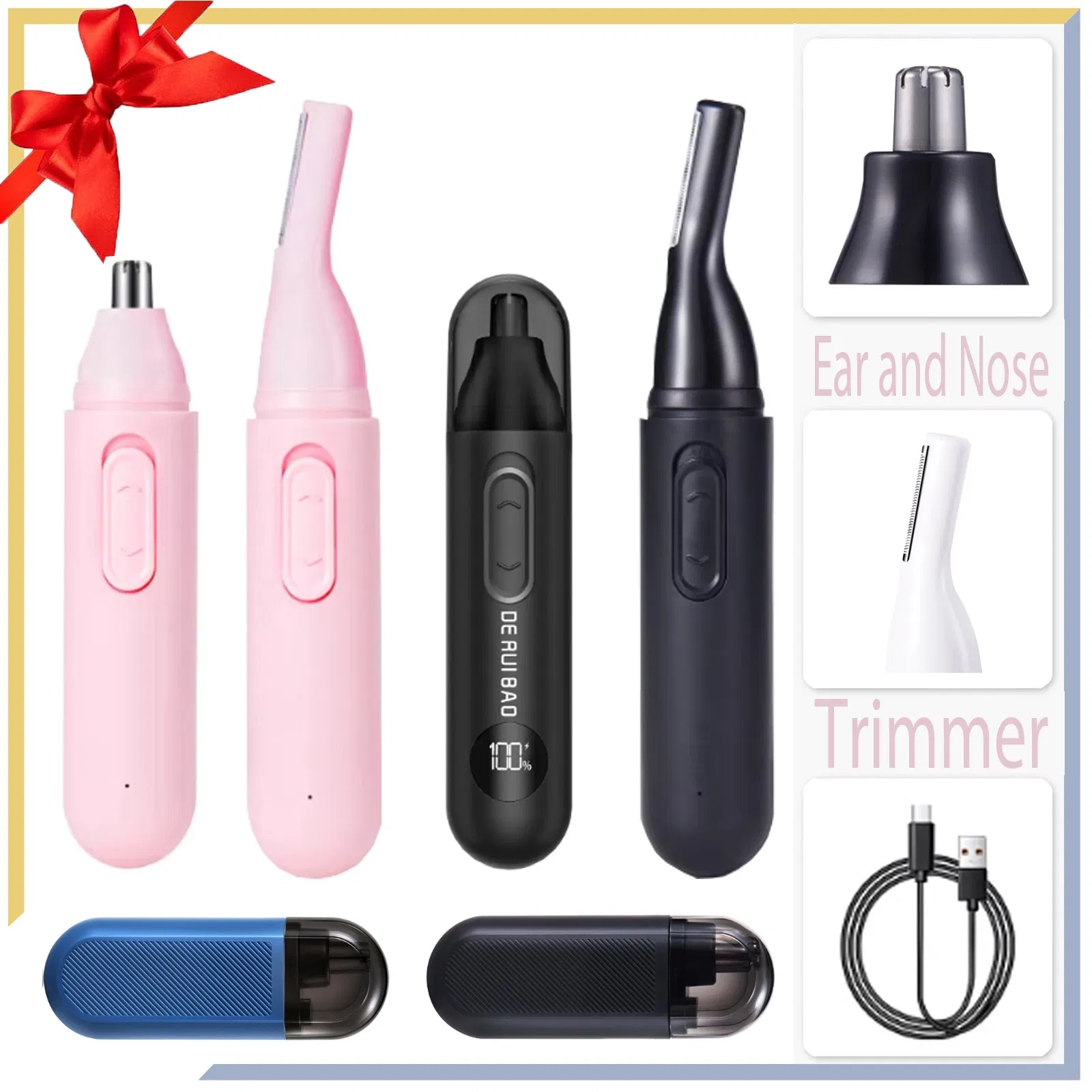 Dual-Purpose Eyebrow and Facial Nose Hair Trimmer