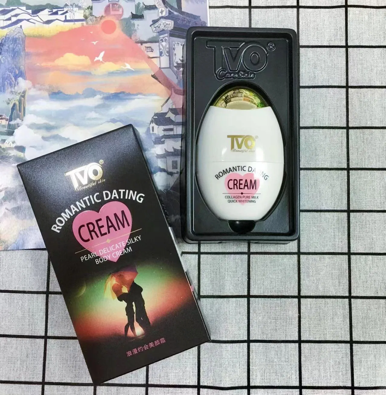 Romantic Dating Cream Pearl Delicate Silky Fine Pores Whitening Beauty Body Cream