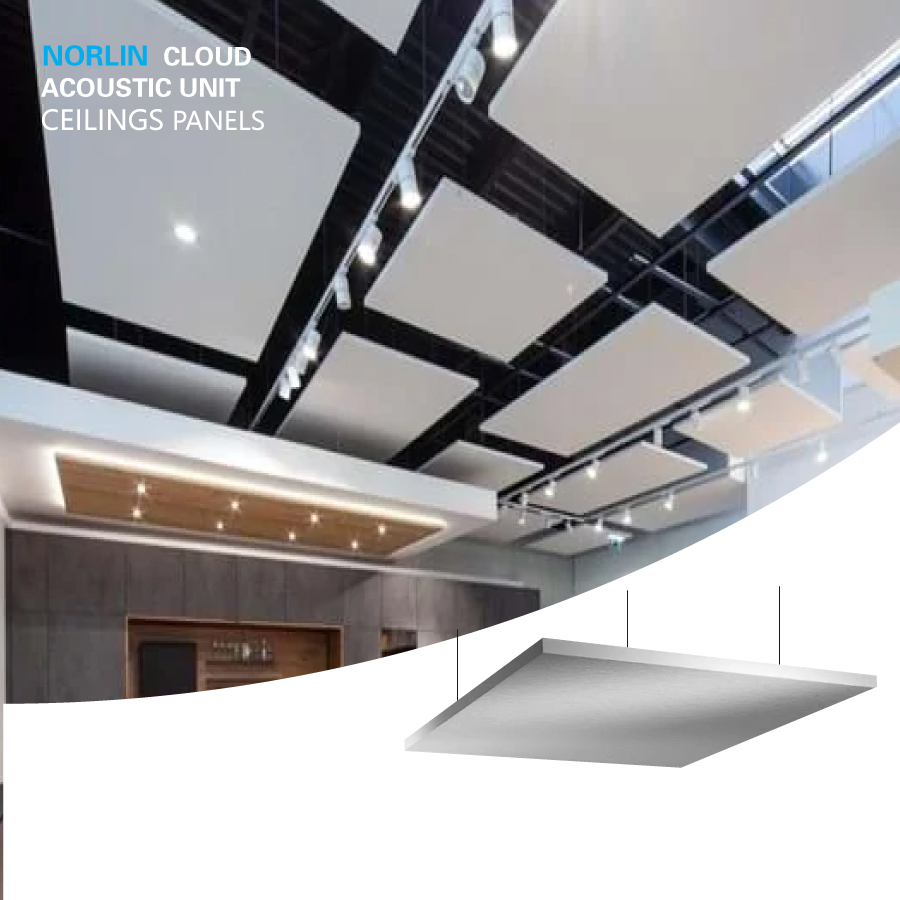 Modern Design Acoustic Ceiling Panels 4 X4 Ceiling Rafts 1200X1200mm