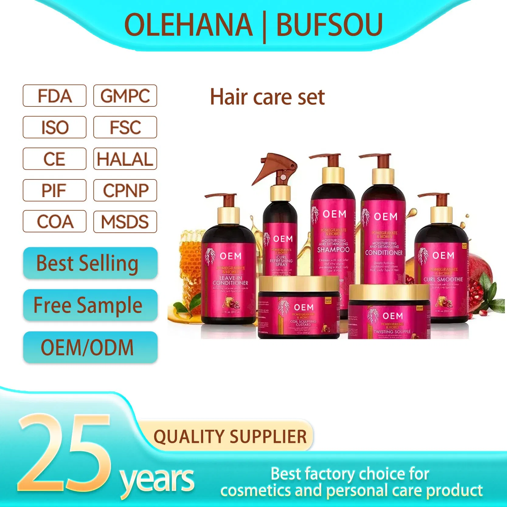 Wholesale Private Label Hair Care Set Organic Hair Strengthening Oil Rosemary Mint Shampoo and Conditioner