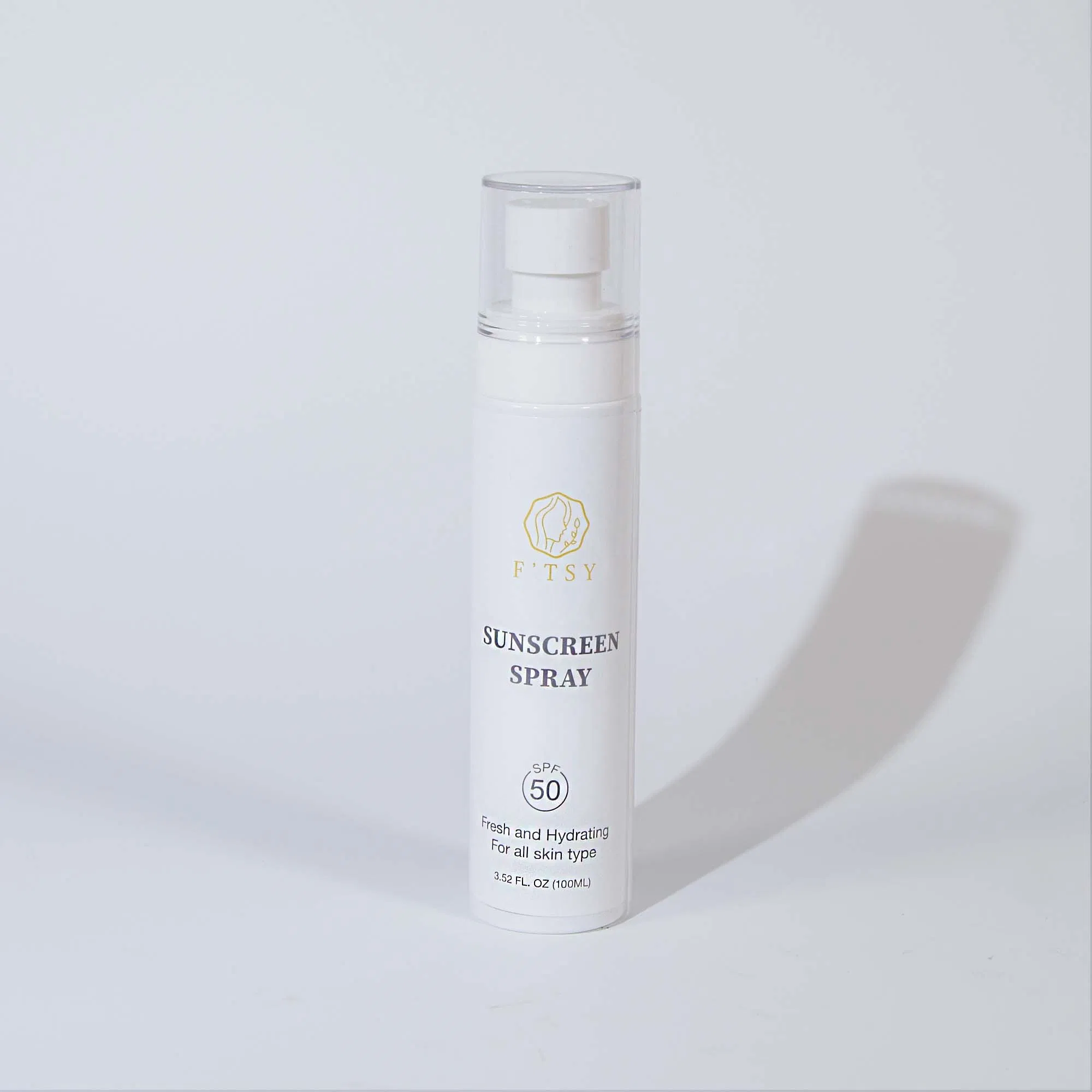 Hot Selling Custom Logo Vegan Natural Moisturizing Calming SPF 50 UVA UVB Protecting Sunscreen Face Mist Spray