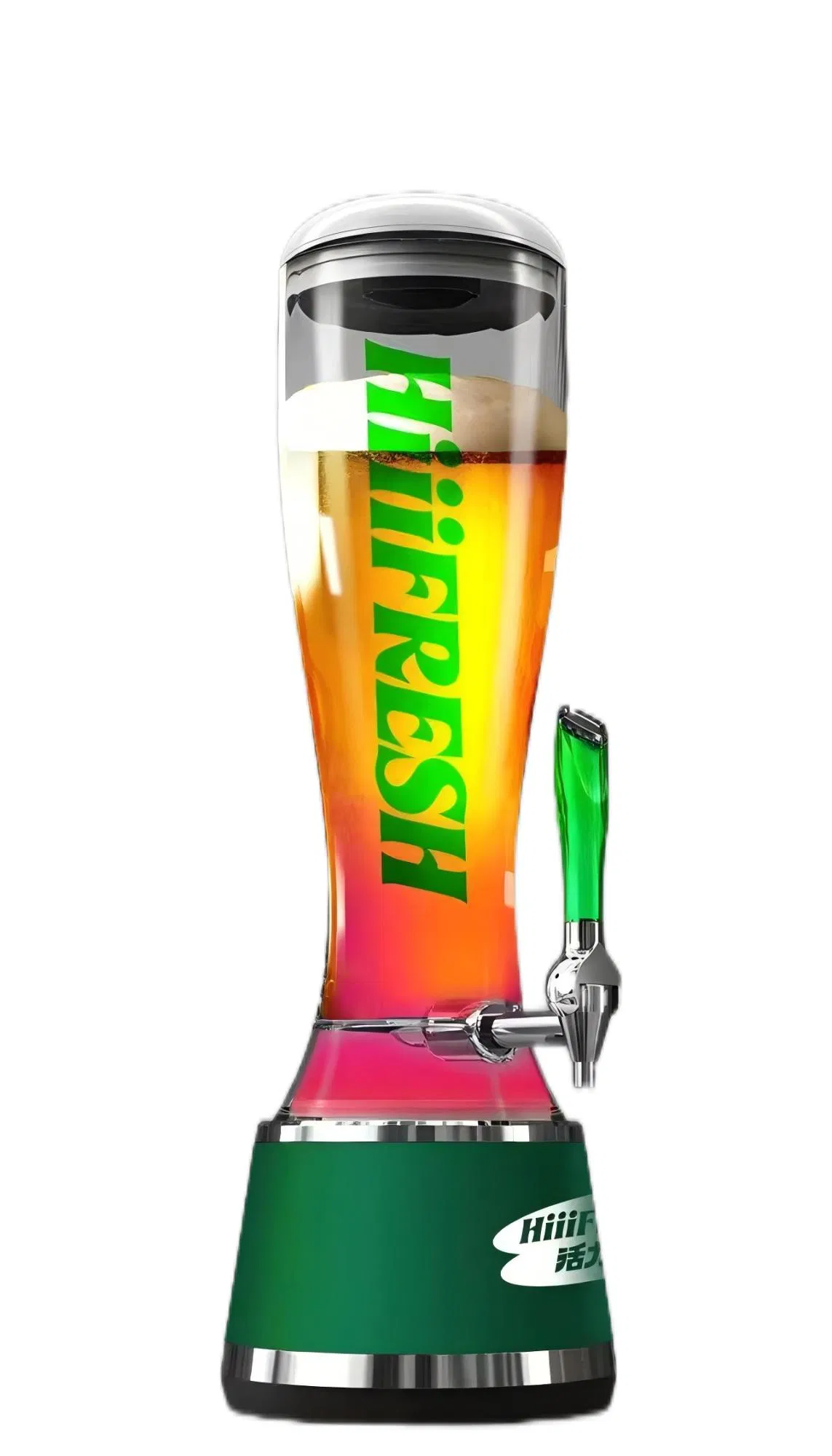 Top Seller Draft 1.5L, 2L, 3L Beer Dispenser LED Light Beer Tower Portable Cocktail Dispenser