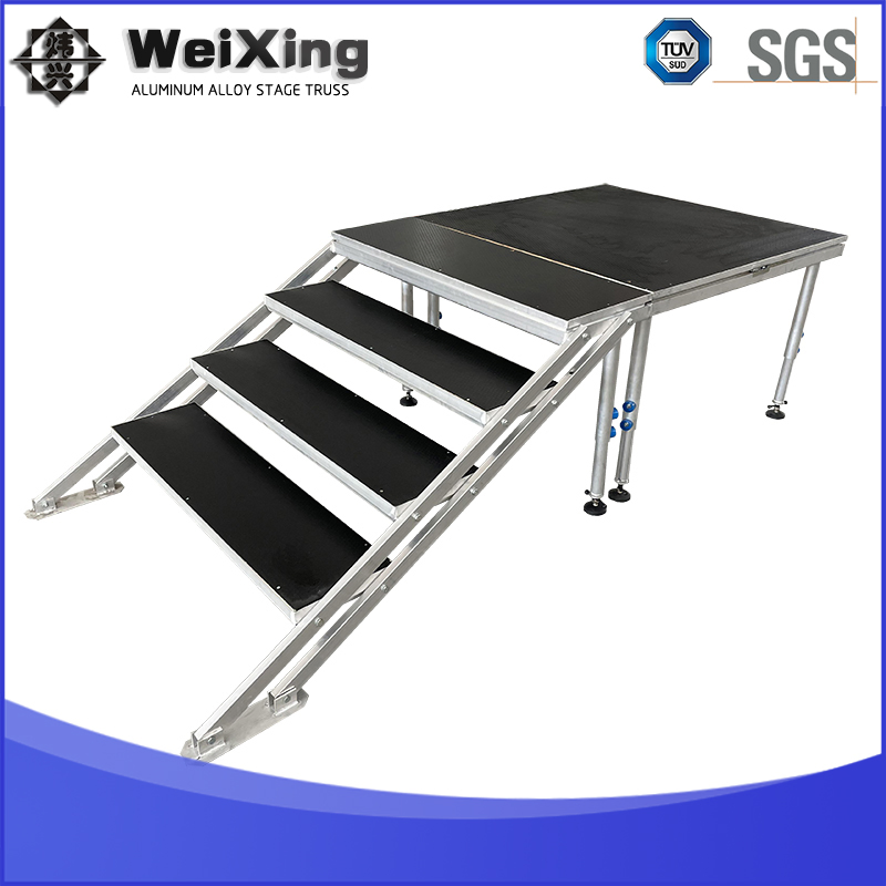 4FT*4FT Aluminum Alloy Portable Mobile Modular Outdoor Fold DJ Deck Performance Concert Moving Wedding Event Show Truss Catwalk Structure Podium Stage